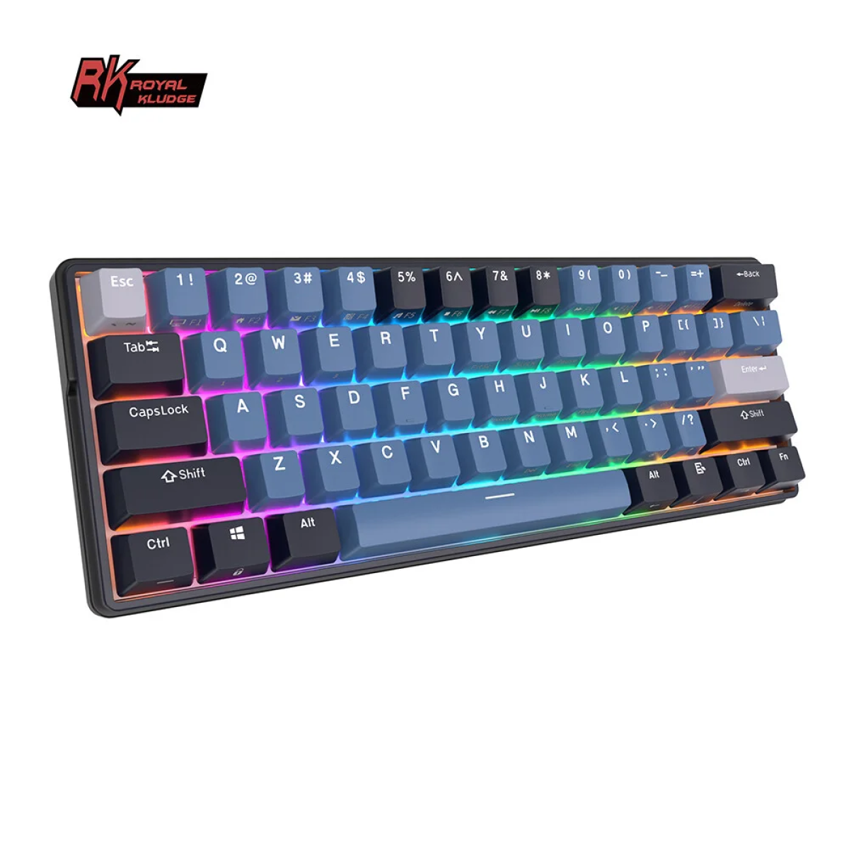 Клавиатура Royal Kludge RK61 Plus (чёрная/синяя) — изображение 2