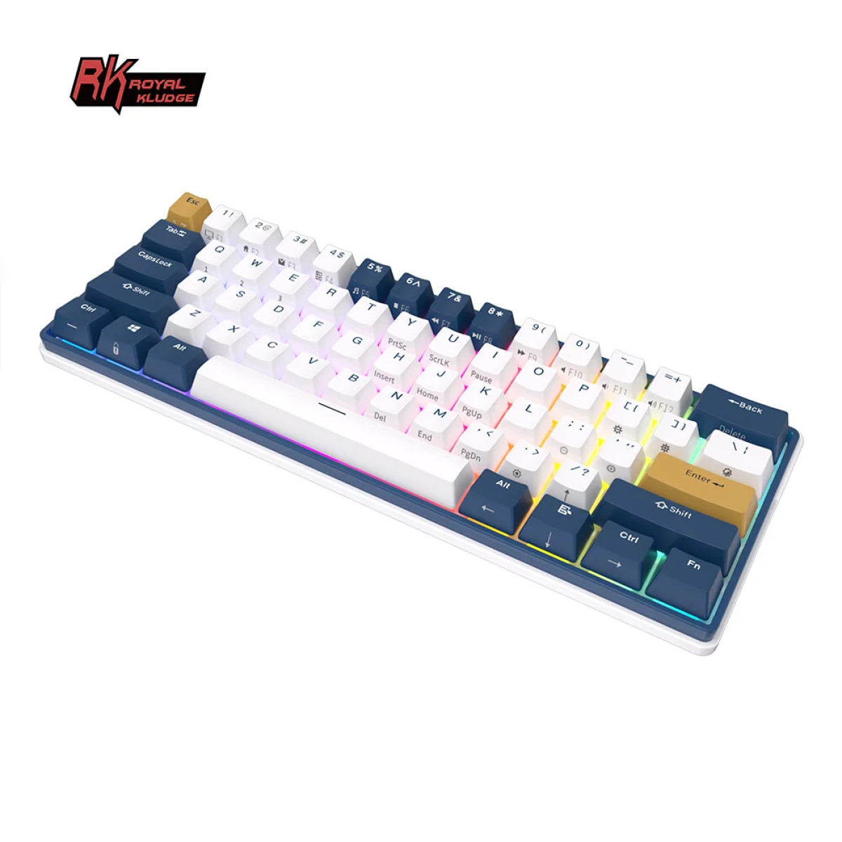 Tastatūra Royal Kludge RK61 Plus (Zila/Balta) - Image 5