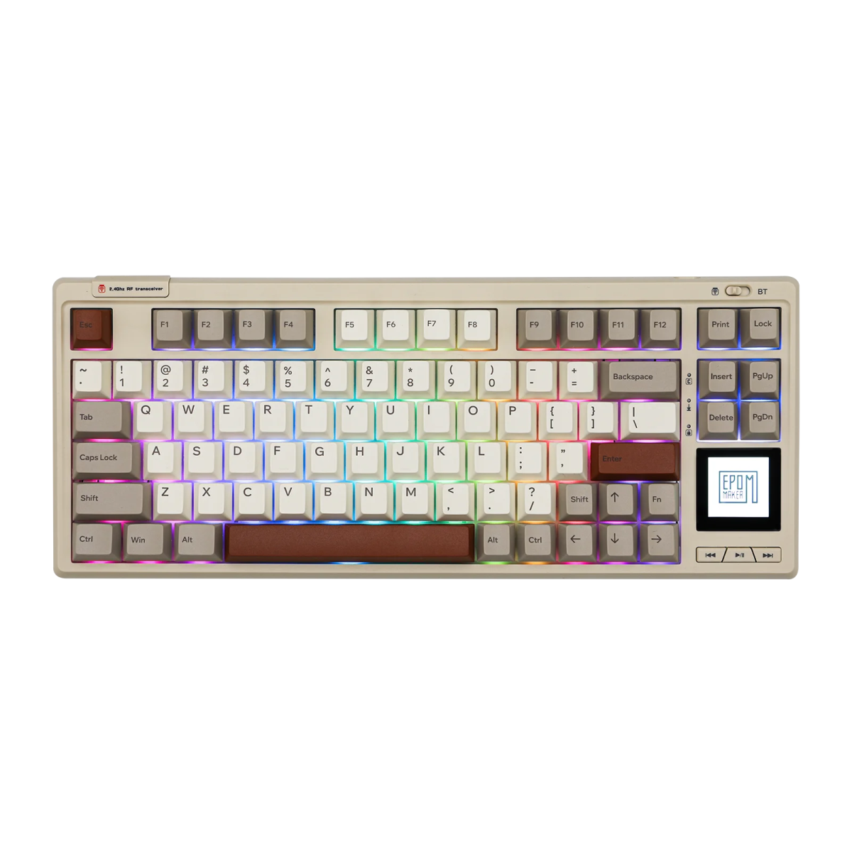 Клавиатура Epomaker RT80 (белая/серая) — изображение 2