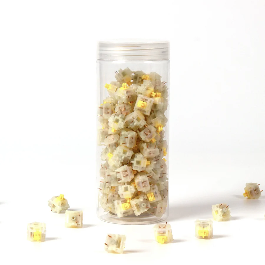 Tastatūras slēdži Gateron Milky Yellow switches (110 gab.)-klaviaturos.shop Переключатели для клавиатуры Gateron Milky Yellow switches (110 шт.) — изображение 1