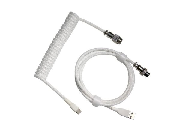 Klaviatūras vads HZGAMER Coiled (Balts)