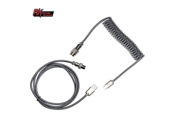Кабель для клавиатуры Royal Kludge Coiled (серый)