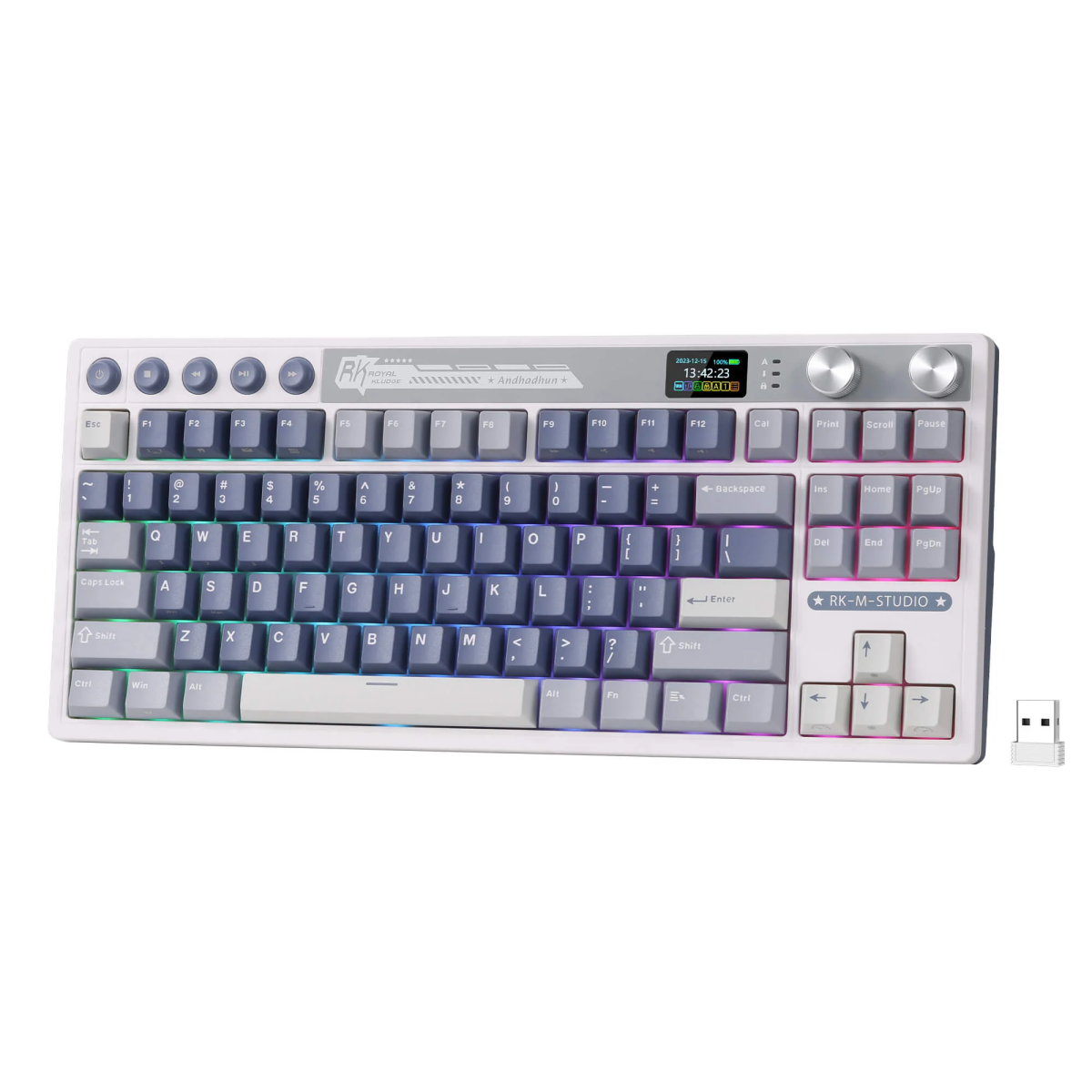 Tastatūra Royal Kludge RK M87 (Ocean Blue) - Image 2