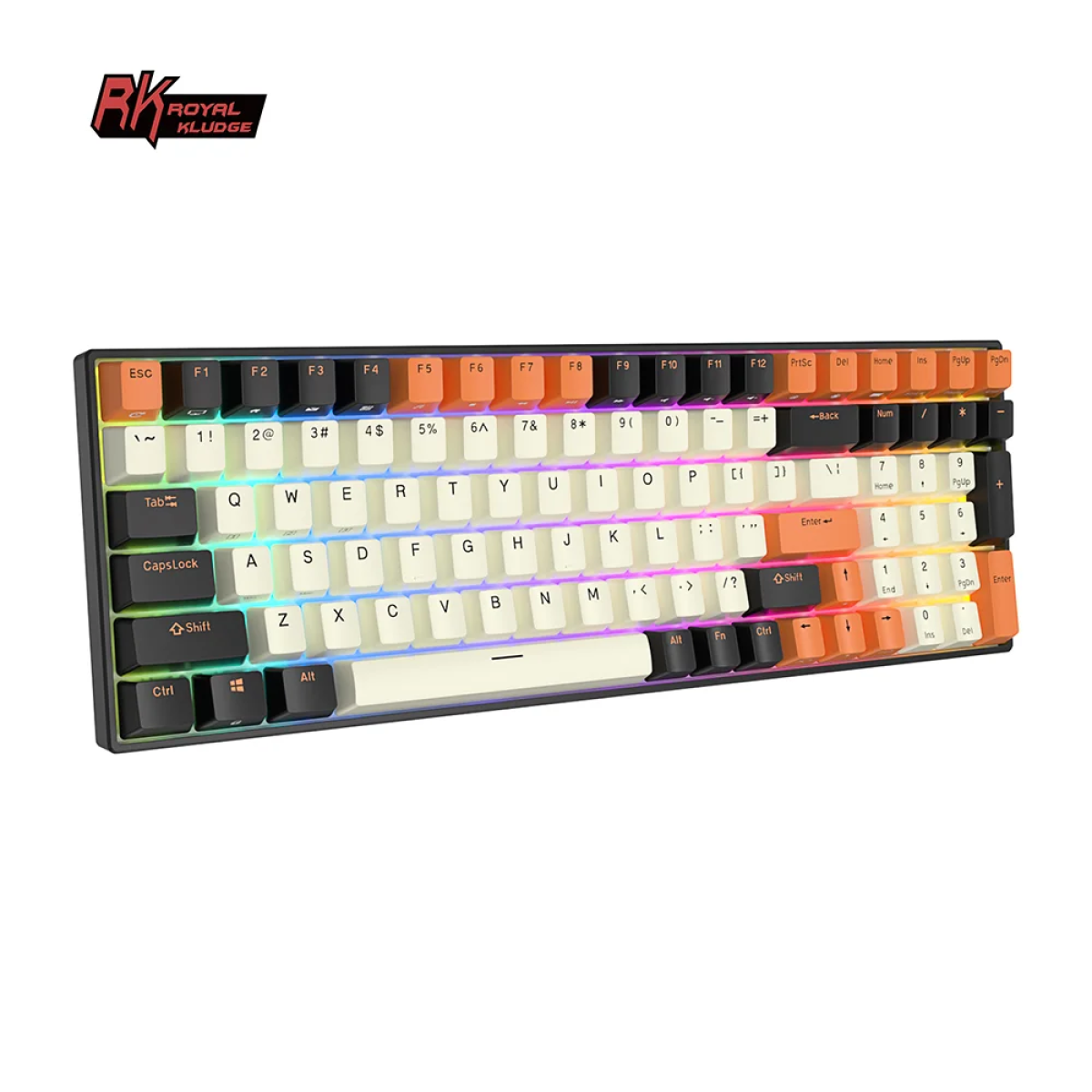 Клавиатура Royal Kludge RK100 (Чёрная/Оранжевая) — изображение 2