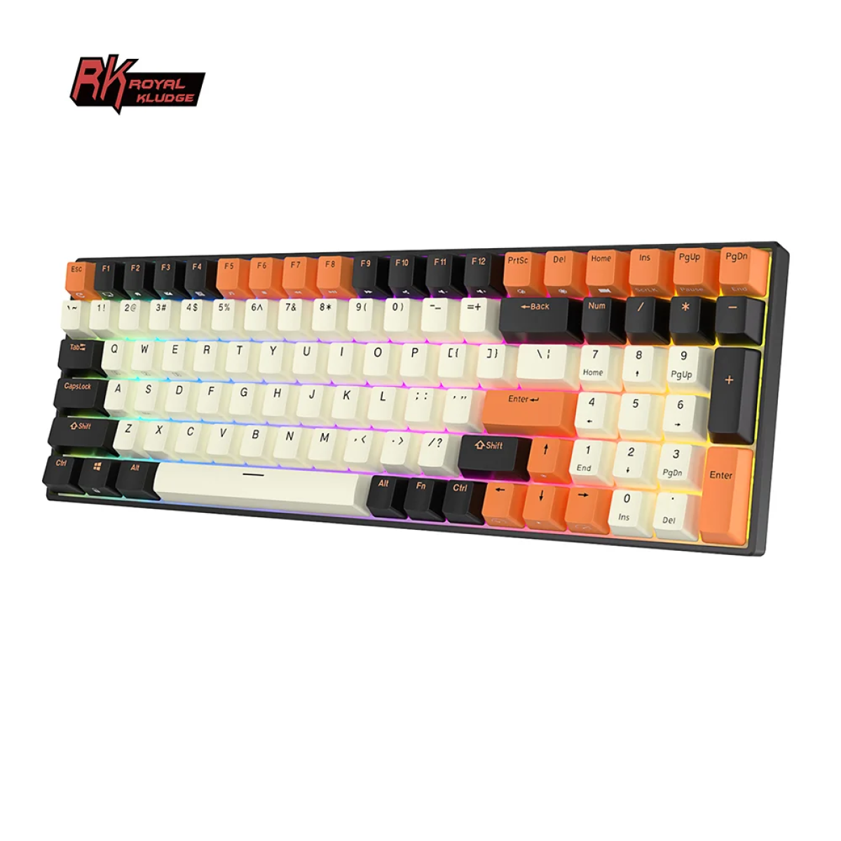 Клавиатура Royal Kludge RK100 (Чёрная/Оранжевая) — изображение 4