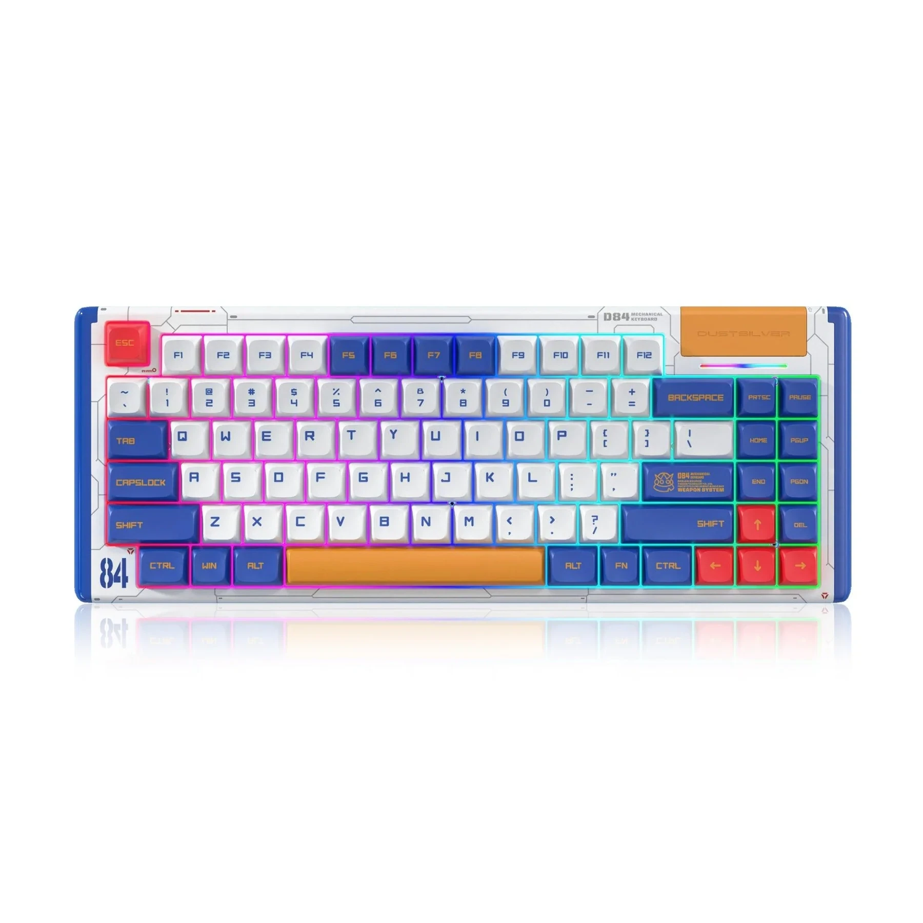 Tastatūra Dustsilver ROBOT D84 (Mecha)-klaviaturos.shop Клавиатура Dustsilver ROBOT D84 (Mecha) — изображение 1
