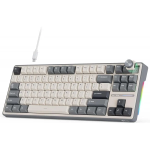 Tastatūra Royal Kludge R87 Pro (Balta/Pilka) - Image 2