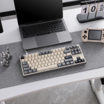 Tastatūra Royal Kludge R87 Pro (Balta/Pilka) - Image 3