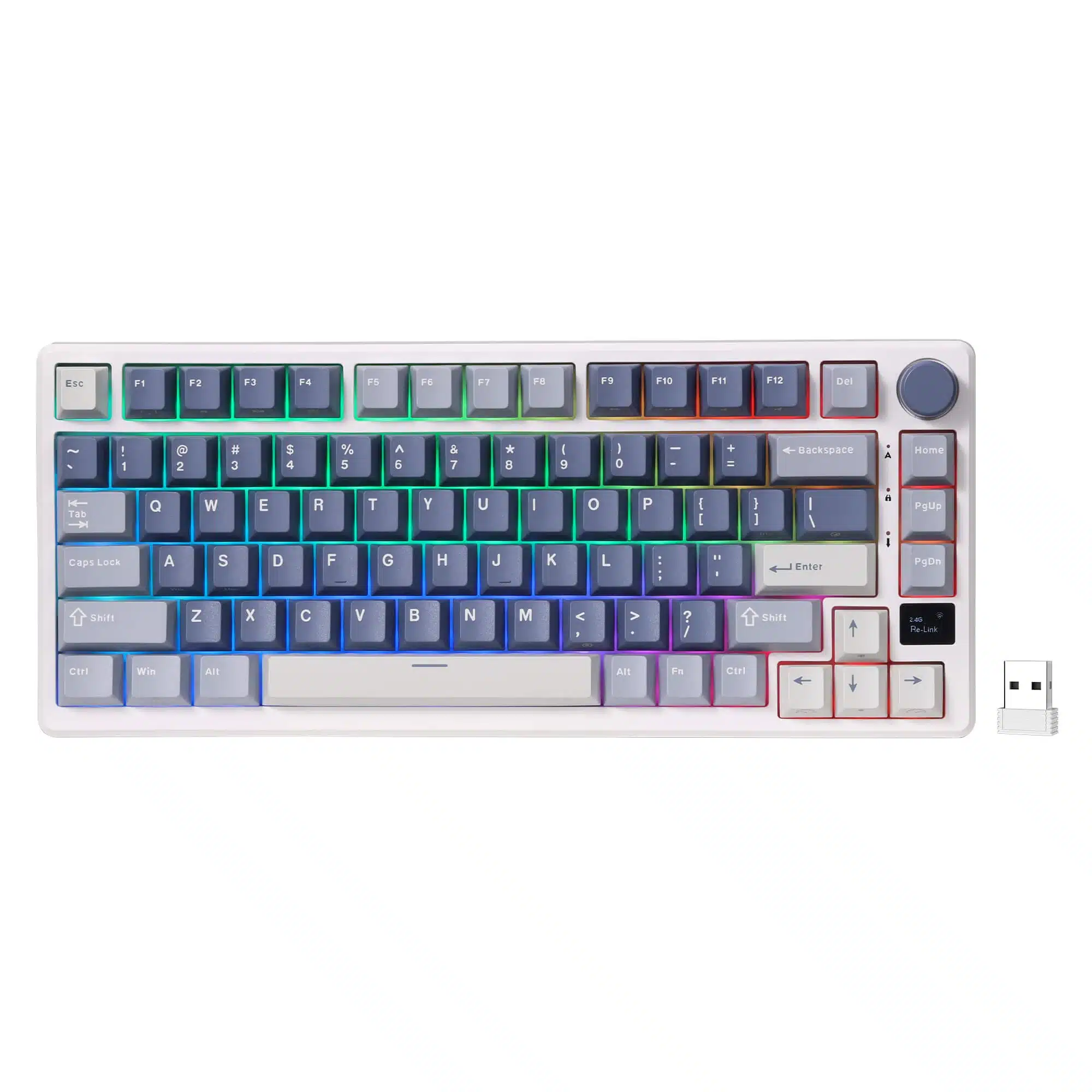 Klaviatūra Royal Kludge RK M75 (Ocean blue)-klaviaturos.shop Tastatūra Royal Kludge RK M75 (Ocean blue) - Image 1