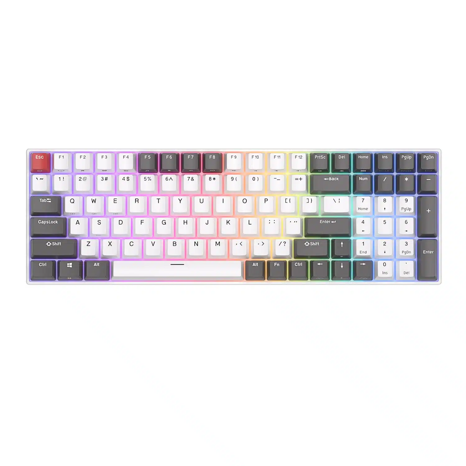 Tastatūra Royal Kludge RK100 (Balta-Pilka)-klaviaturas.shop Tastatūra Royal Kludge RK100 (Balta/Pilka) - Image 1