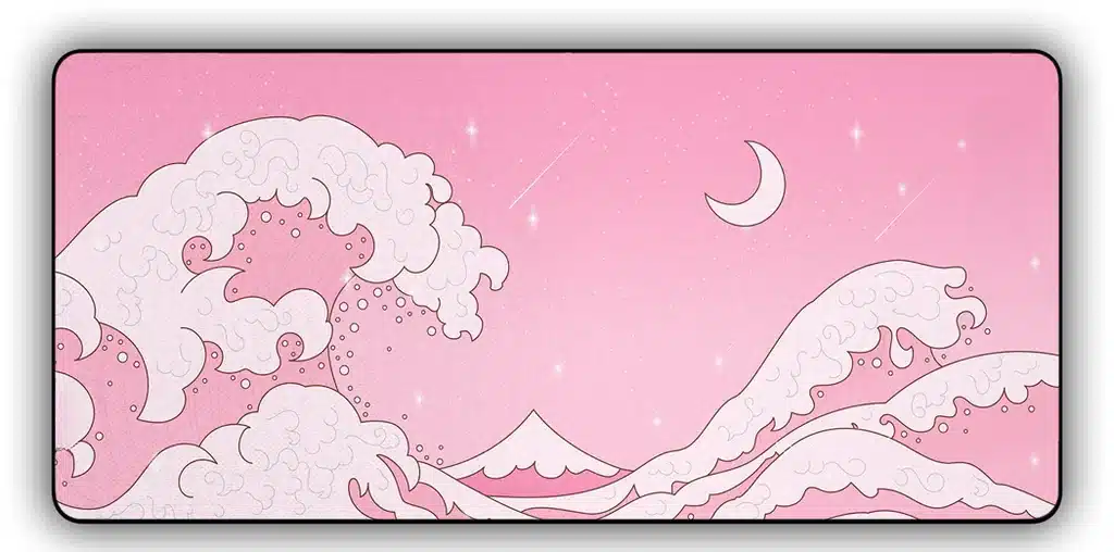 Peles-kilimelis-LIT-Mousepad-Kawaii-Wave-klaviaturos.shop_ Peles paliktnis "LIT Mousepad" Kawaii Wave - Image 1