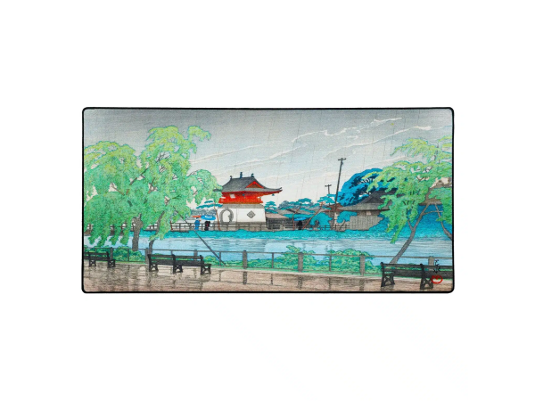 Peles paliktnis "LIT Mousepad" Rain at Shinobazu Pond, by Hasui