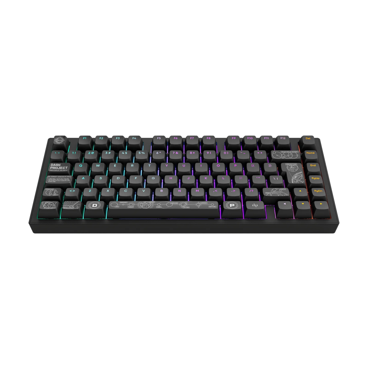 Tastatūra Dark Project ALU81A Terra Nova (Melna) ISO Layout - Image 2