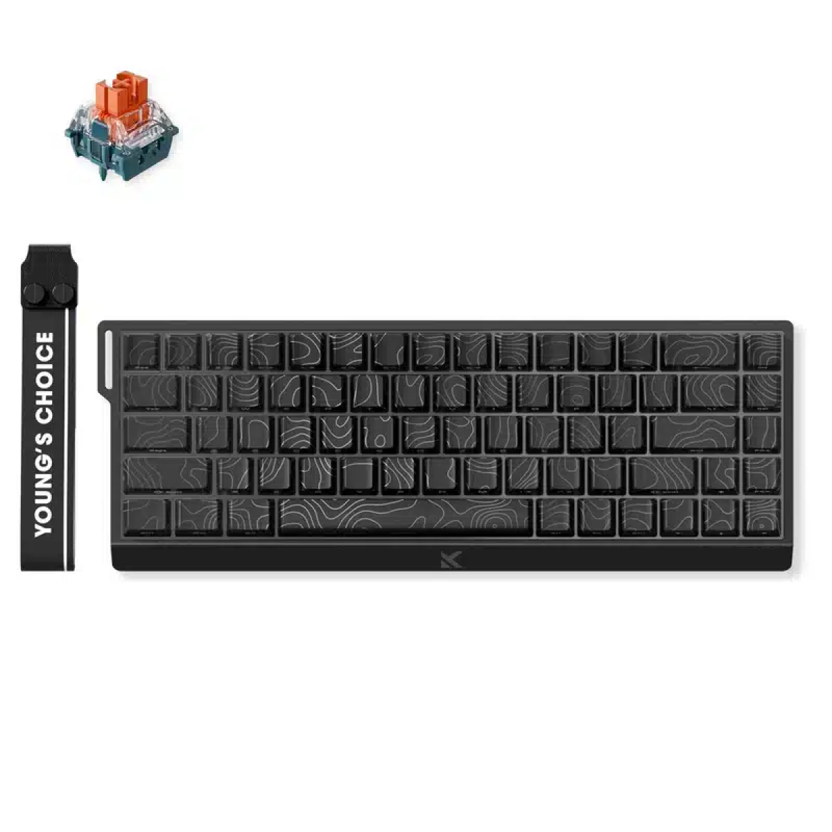 Tastatūra MCHOSE Ace 68 Magnētiskā Hall Effect (Black Topographic) - Image 2
