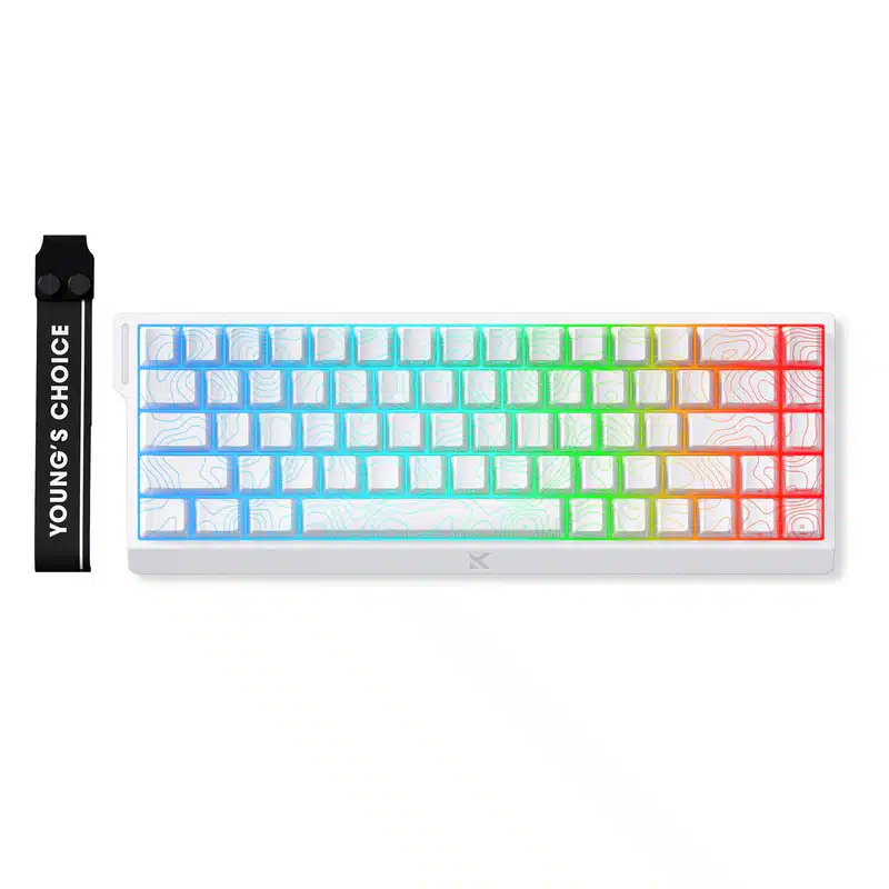 Tastatūra MCHOSE Ace 68 Hall Effect (White Topographic)-klaviaturos.shop Клавиатура MCHOSE Ace 68 с магнитными переключателями Hall Effect (White Topographic) — изображение 1