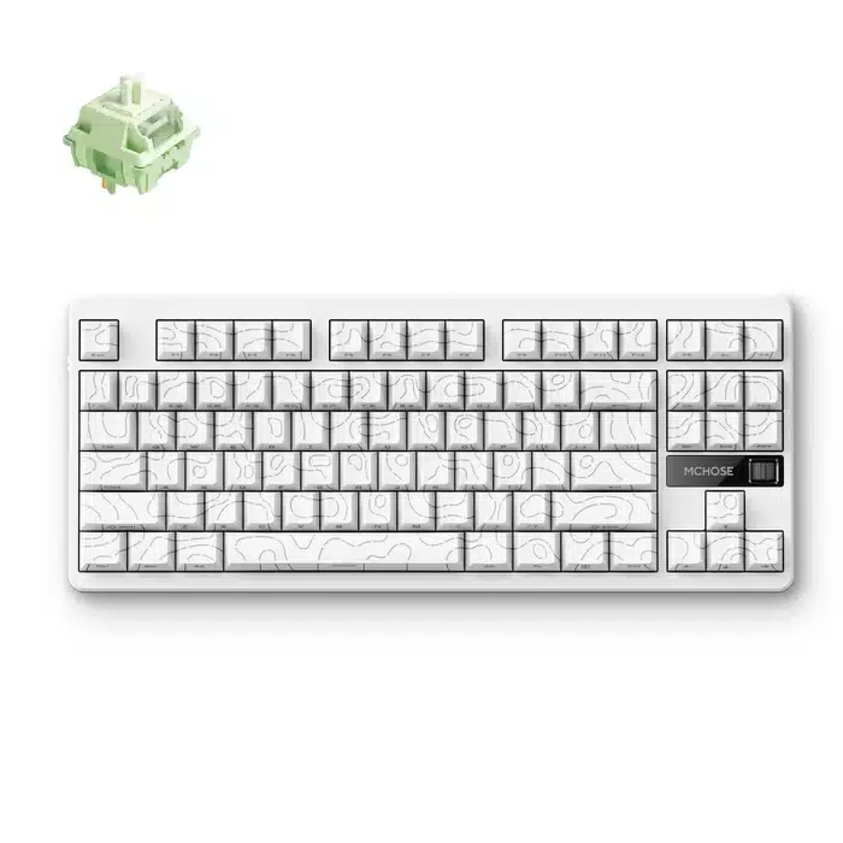 Tastatūra MCHOSE G87 (White Topographic) - Image 3