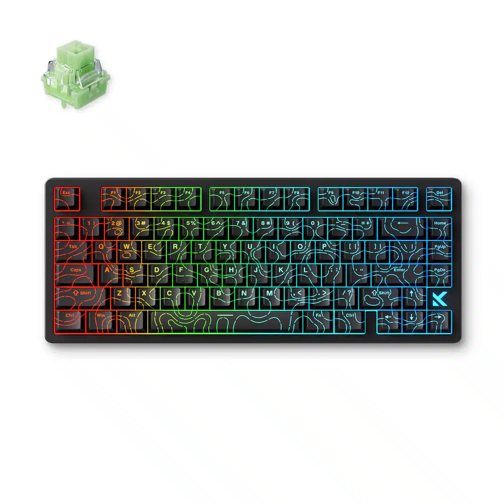 Tastatūra MCHOSE JET 75 Hall Effect (Black Topographic)-klaviaturos.shop Tastatūra MCHOSE JET 75 Magnētiskā Hall Effect (Black Topographic) - Image 1