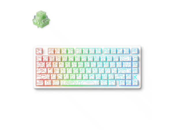 Tastatūra MCHOSE Jet 75 Magnētiskā Hall Effect (White Topographic)