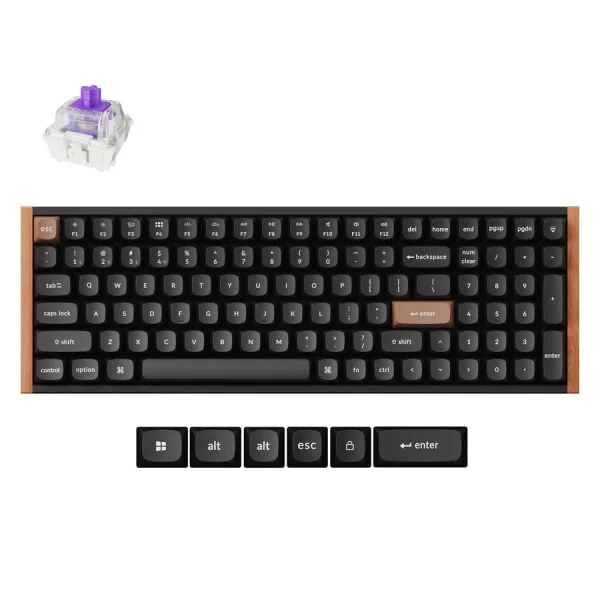 Klaviatūra Keychron K4 Hall Effect (Carbon Black)-klaviaturos.shop Tastatūra Keychron K4 Magnētiskā Hall Effect (Carbon Black) - Image 1