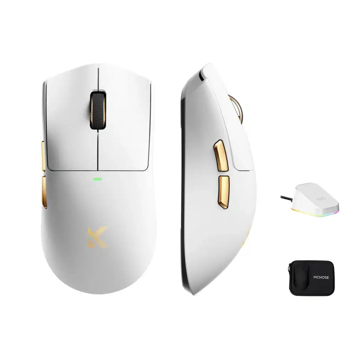 Беспроводная игровая мышь MCHOSE K7 Ultra (белая) — изображение 2