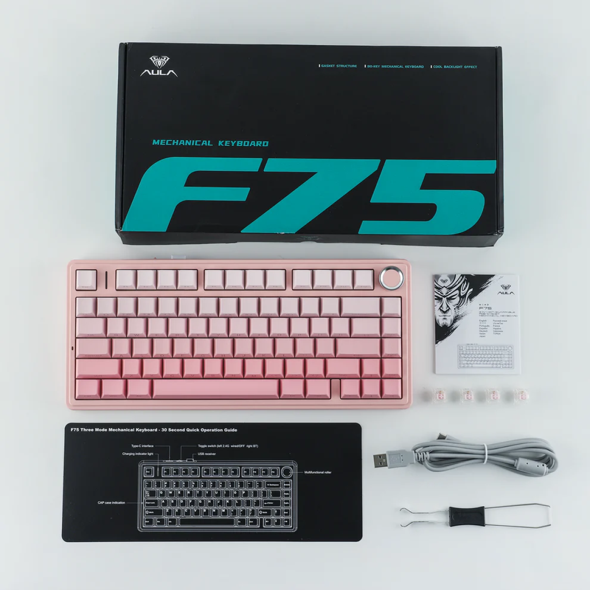 Tastatūra Aula F75 Pro (Rozā) - Image 5
