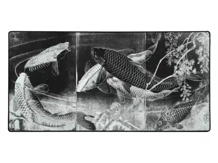 Peles paliktnis "LIT Mousepad" Karpa ar Wisteria, autors Yoshitoshi (tumšs)