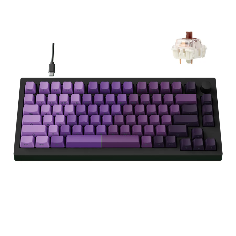 Laidinė Žaidimų Klaviatūra Keychron Lemokey X4 (Violetinė) Klaviaturos.shop Клавиатура Keychron Lemokey X4 QMK (фиолетовая) — изображение 1