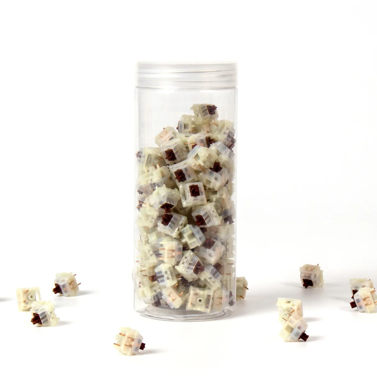 Gateron-Cap-Switches-Version-2-Milky-Brown.webp Keychron Gateron Cap V2 Milky Brown slēdži (110 gab.) - Image 1