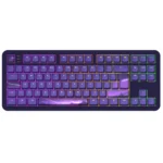 Klaviatūras tumšais projekts ALU87B (debess) ISO izkārtojums