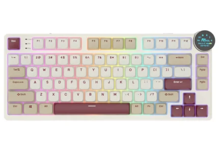 Zema profila Klaviatūra Royal Kludge N80 (Rosy Clouds)