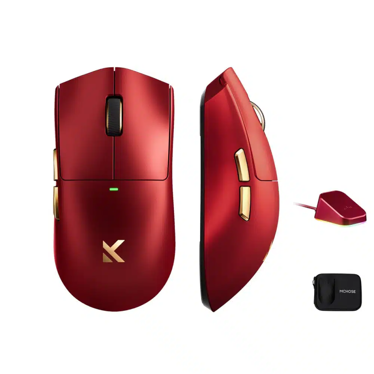 Bezvadu spēļu pele MCHOSE K7 Ultra (Iron Red) - Image 2