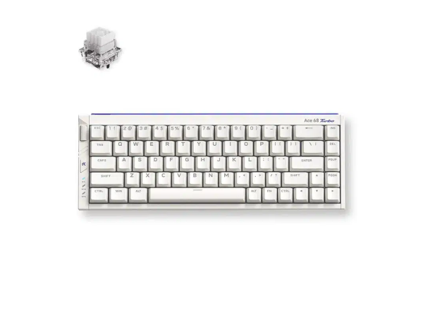 Tastatūra MCHOSE Ace 68 Turbo Full-aluminum Esports Magnētiskā Hall Effect (Nova White)