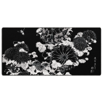 Melns spēļu komplekts - MCHOSE Mix 87 Hall Effect + MCHOSE L7 Ultra+ + „LIT Mousepad” Chrysanthemums and Bee, by Hokusai - Image 4