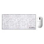 Balts topogrāfiskais spēļu komplekts - MCHOSE A7 V2 Ultra+ + „LIT Mousepad” White Topographic