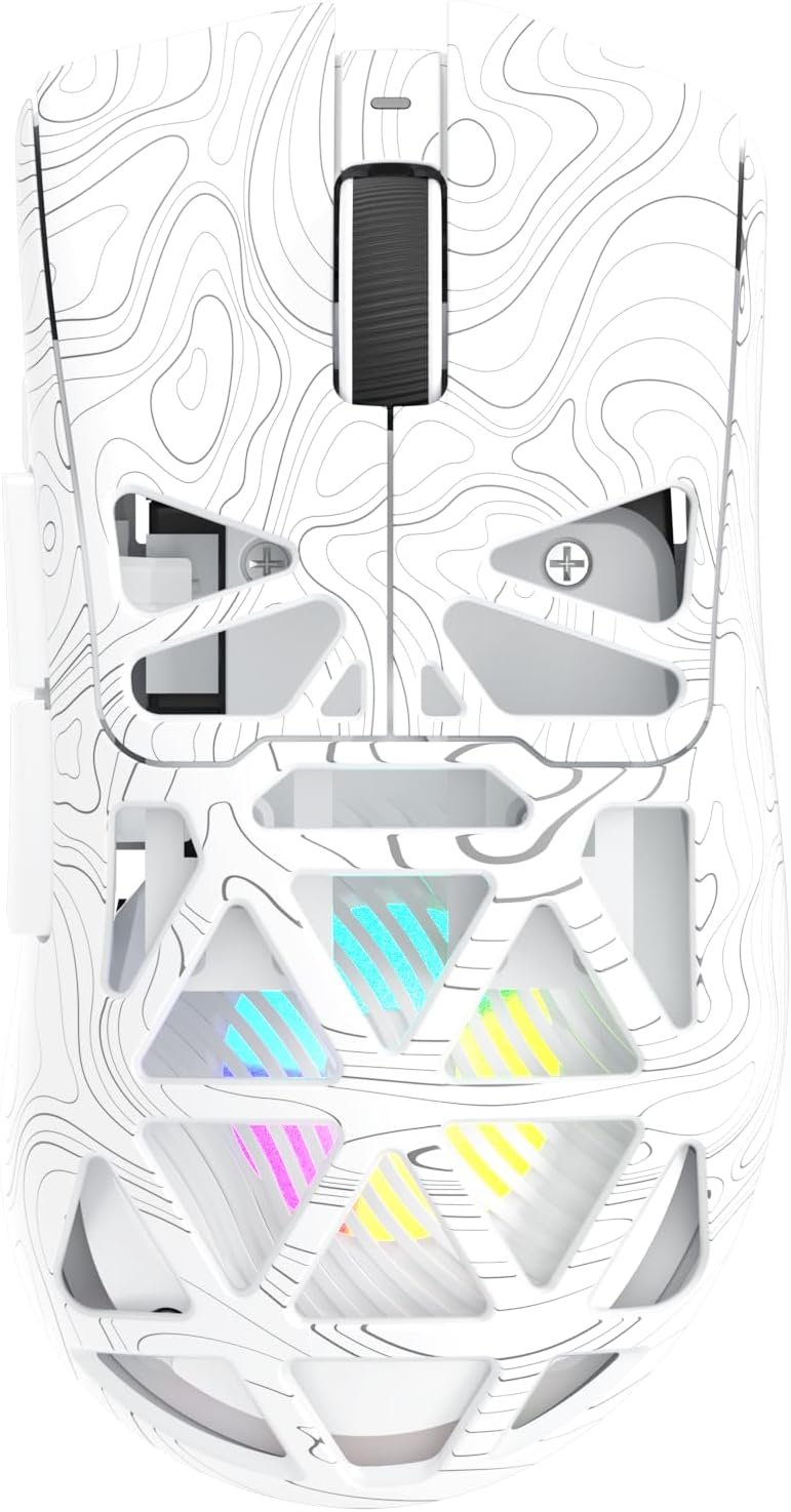 bezvadu-zaļdējumu-pele-aula-sc-white-contour-klaviaturosshop Bezvadu spēļu pele AULA SC620 (White Contour) - Image 1