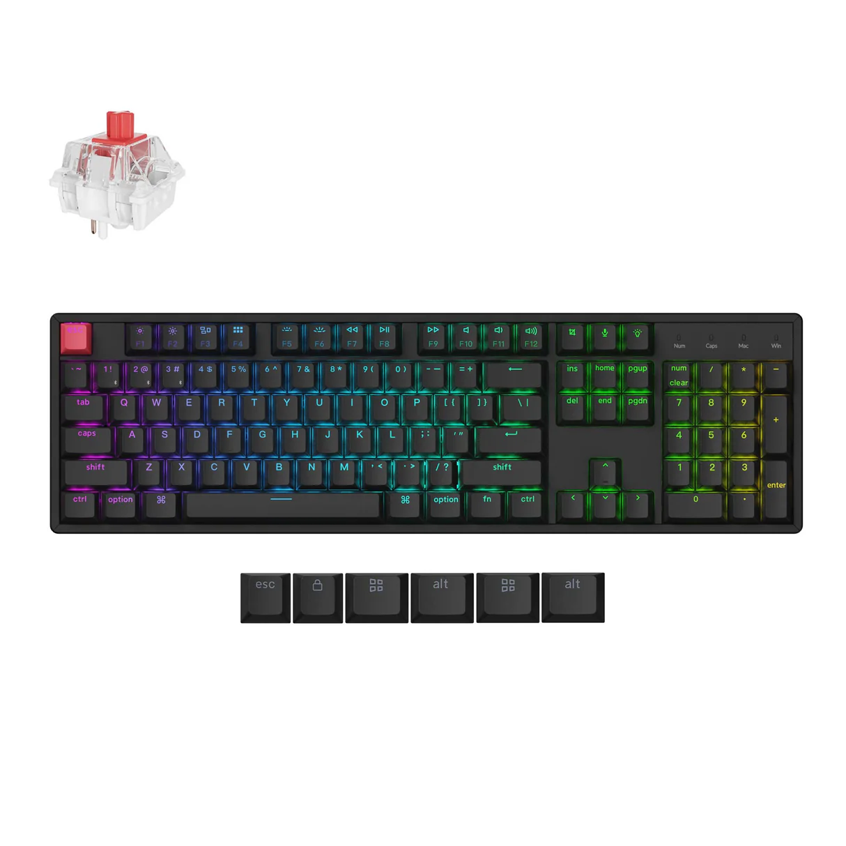 tastatūra-keychron-k-melna-klaviaturosshop Клавиатура Keychron K10 QMK (чёрная) — изображение 1