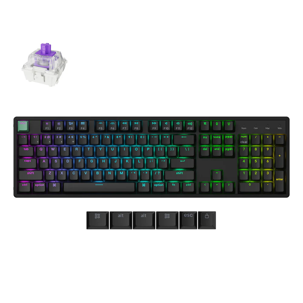 tastatūra-keychron-k-magnētiskā-hall-effect-kh-j-melna-klaviaturosshop Tastatūra Keychron K10 Magnētiskā Hall Effect K10H-J1 (Melna) - Image 1
