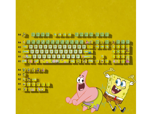 Klaviatūras keycaps HZGAMER (SpongeBob)