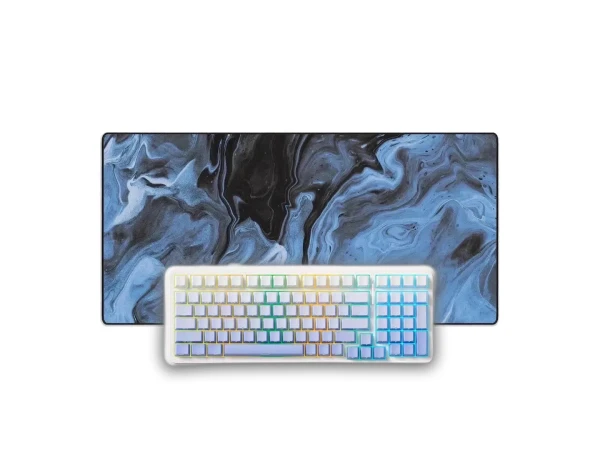 Zils spēļu komplekts - MCHOSE K99 V2 + „LIT Mousepad” Strata Geo 2