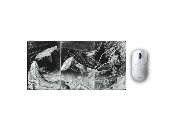 Pelēks spēļu komplekts - AULA SC580X + „LIT Mousepad” Carp with Wisteria, by Yoshitoshi (Tumšs)