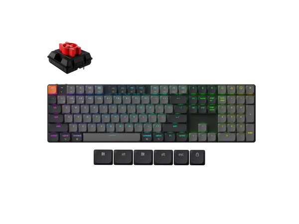 Zema profila tastatūra Keychron K5 QMK (Melna)